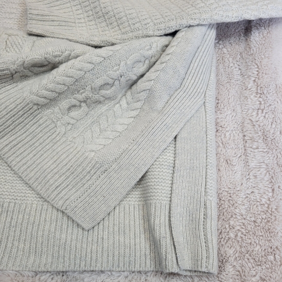 Madewell Cream Cable Knit Textured Sweater Size Small - Picture 5 of 10